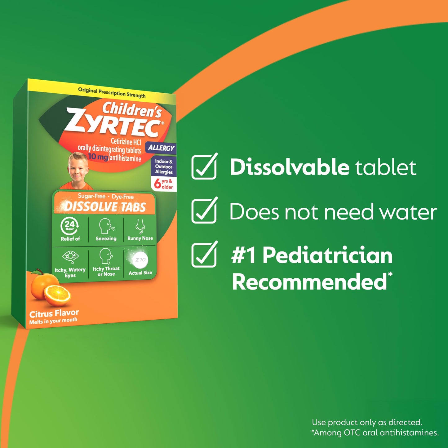 Authentic imported Zyrtec childrens twenty four hour melt tabs expiration date