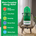 Flonase Sensimist imported nasal mist box detailing the multi symptom relief for nasal congestion.