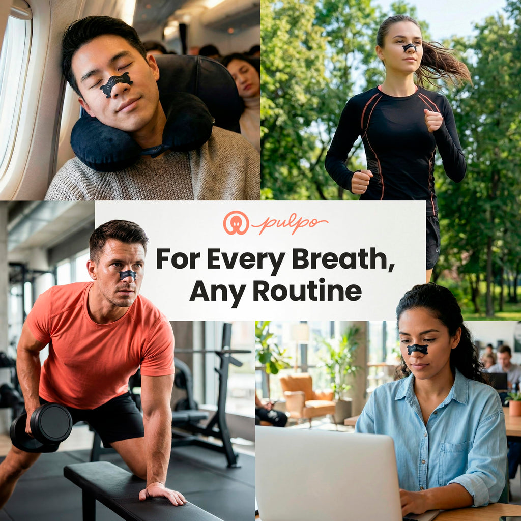 Premium nitric oxide boosting nasal strips lifestyle presentation
