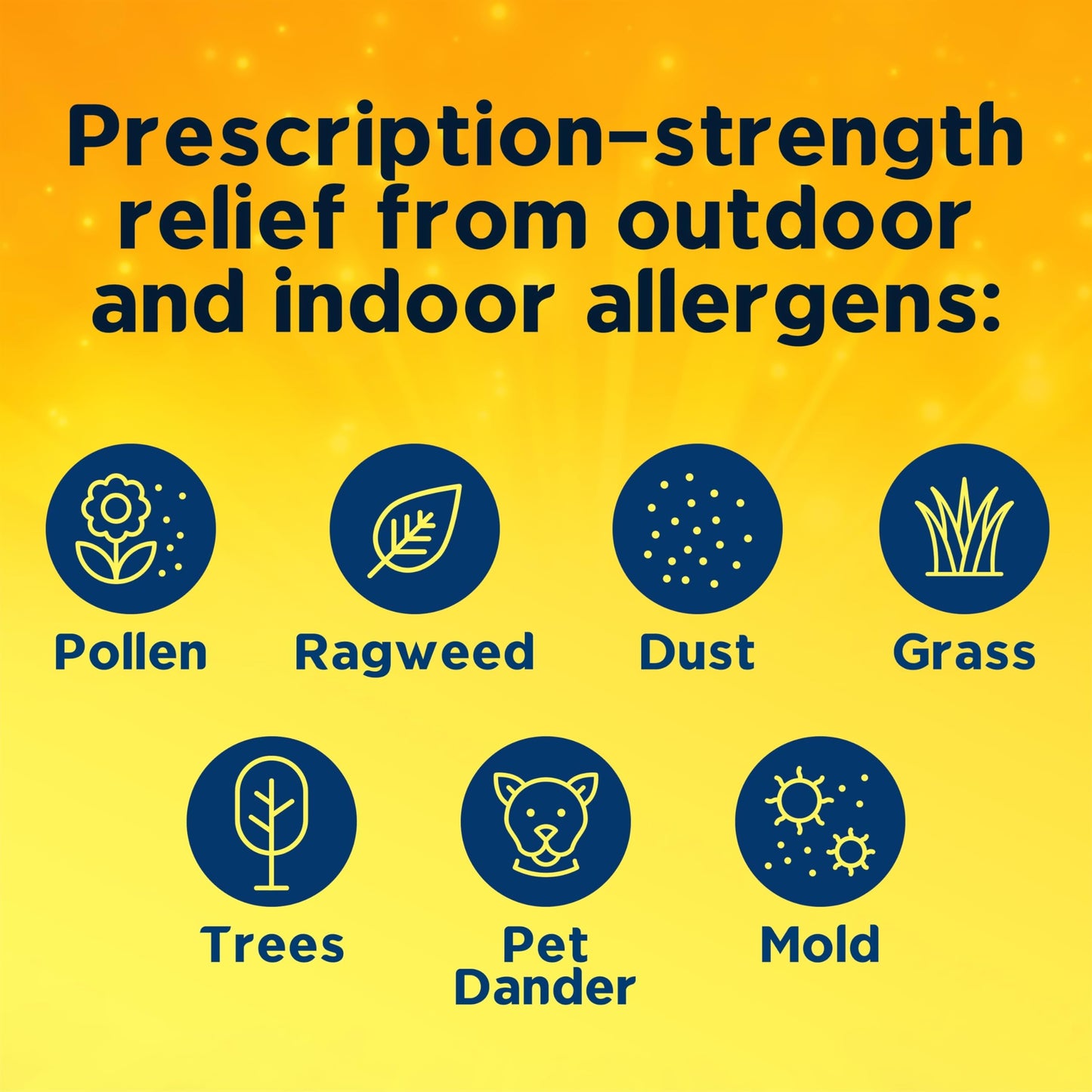 Xyzal allergy medicine warning label and manufacturer specifications closeup view.