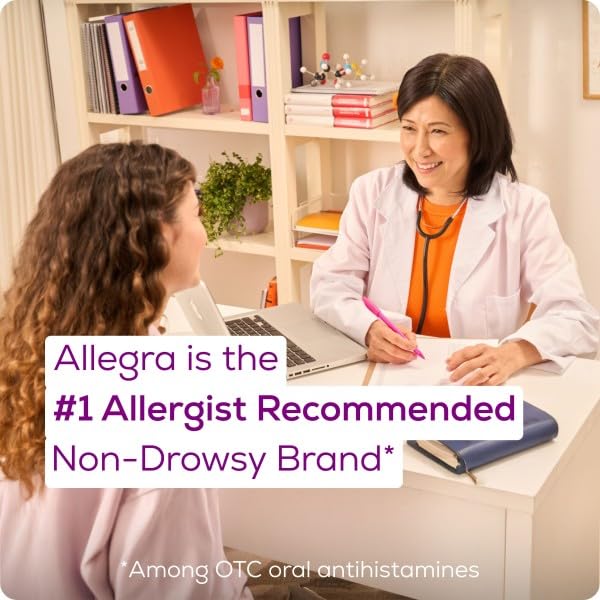 Allegra adult allergy medicine pack demonstrating original sealed packaging for quality and safety assurance.