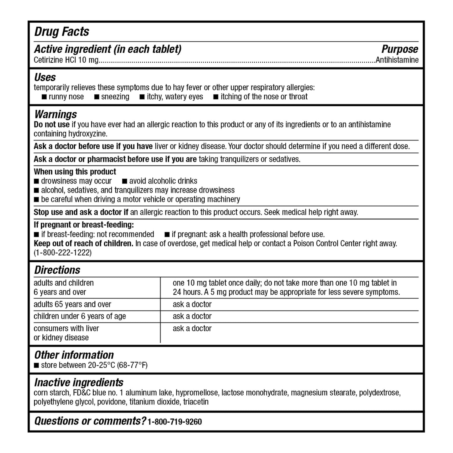 GoodSense 24 hour allergy relief bottle cap safety seal and expiration date location