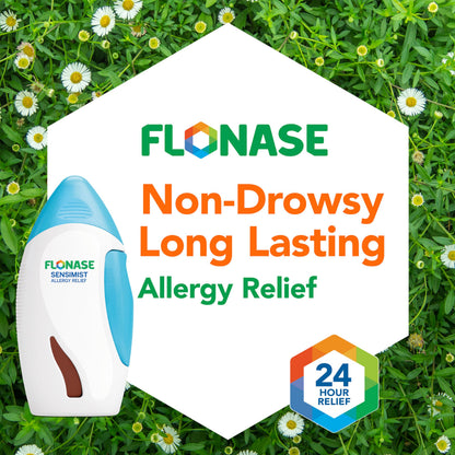 Flonase Sensimist 120 metered sprays allergy medication bottle with MistPro technology