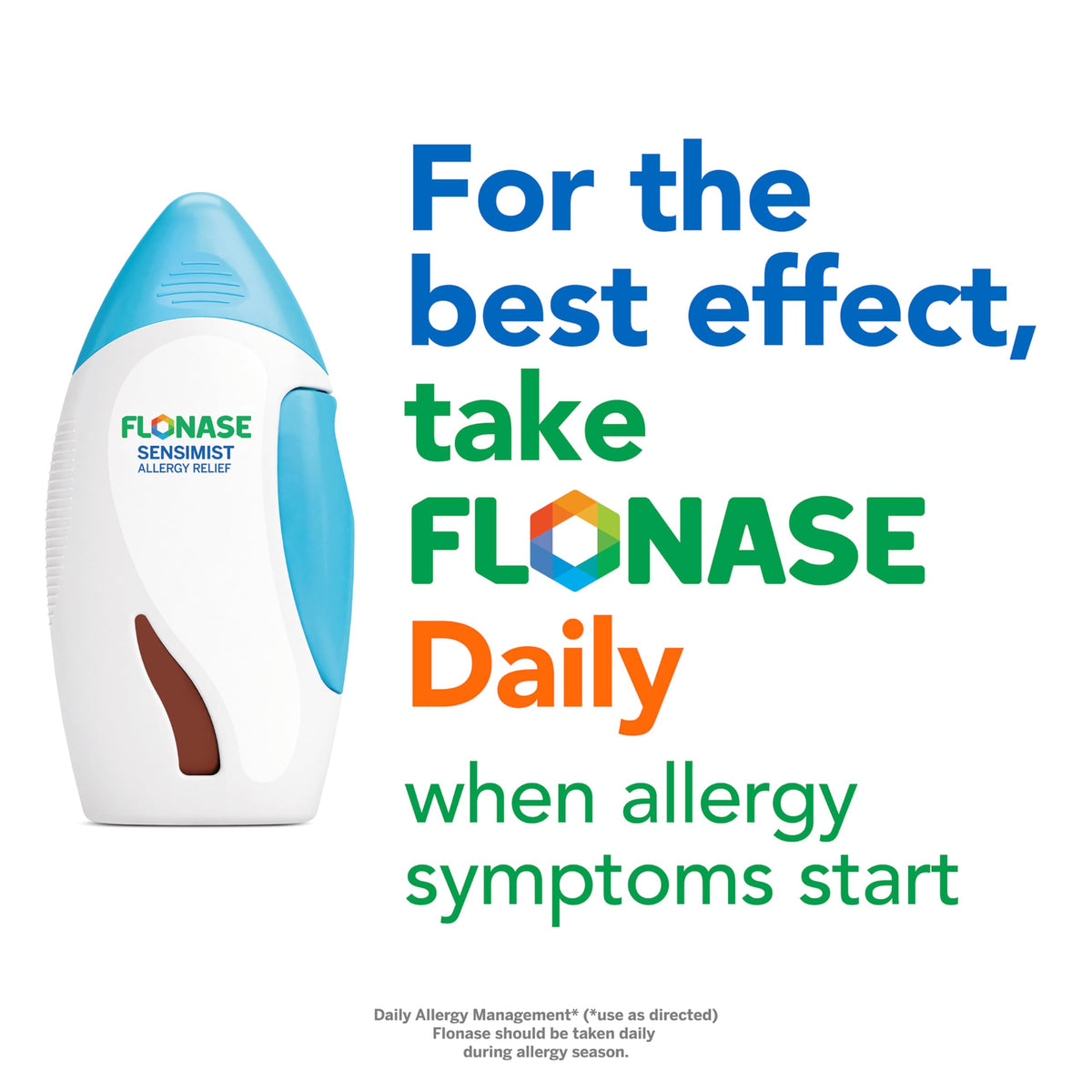 Flonase Sensimist scent free alcohol free gentle mist allergy relief bottle