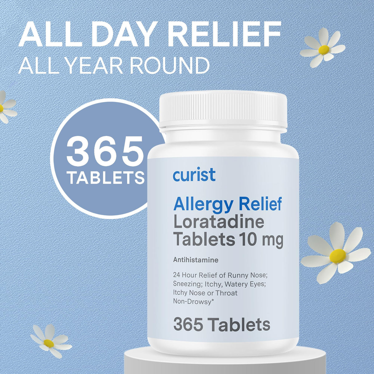 Authentic USA imported Curist allergy relief medication label with ingredient list