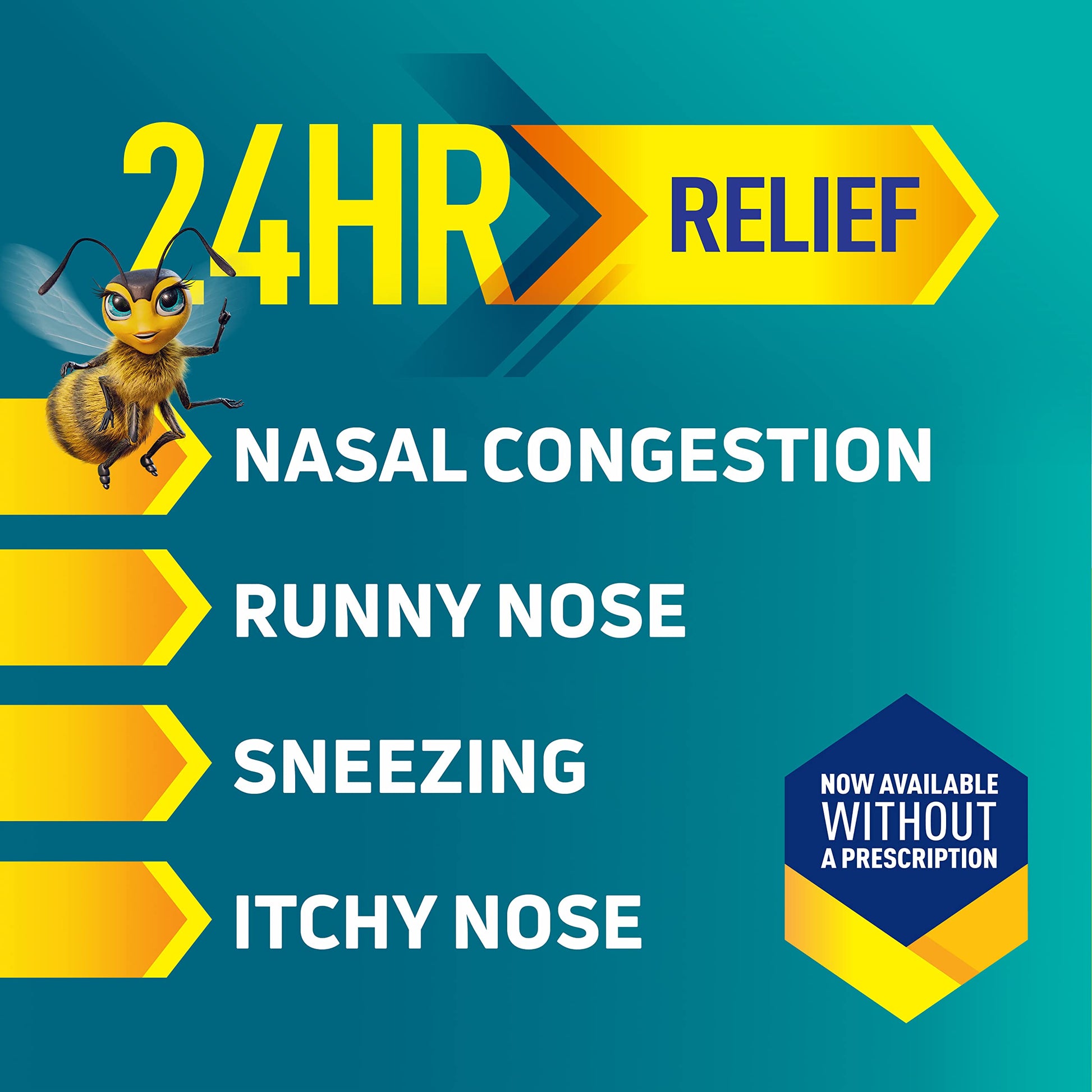 Side view of Nasonex allergy and congestion packaging highlighting active ingredients