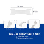 Enoble transparent wide fit nose strips showing strong adhesion material for sensitive skin