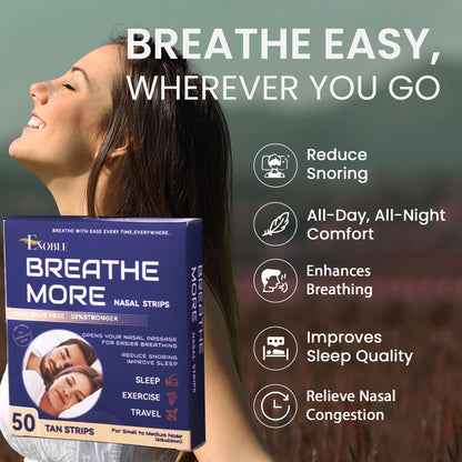 Enoble extra strength breathing strips side view highlighting the flexible spring bands