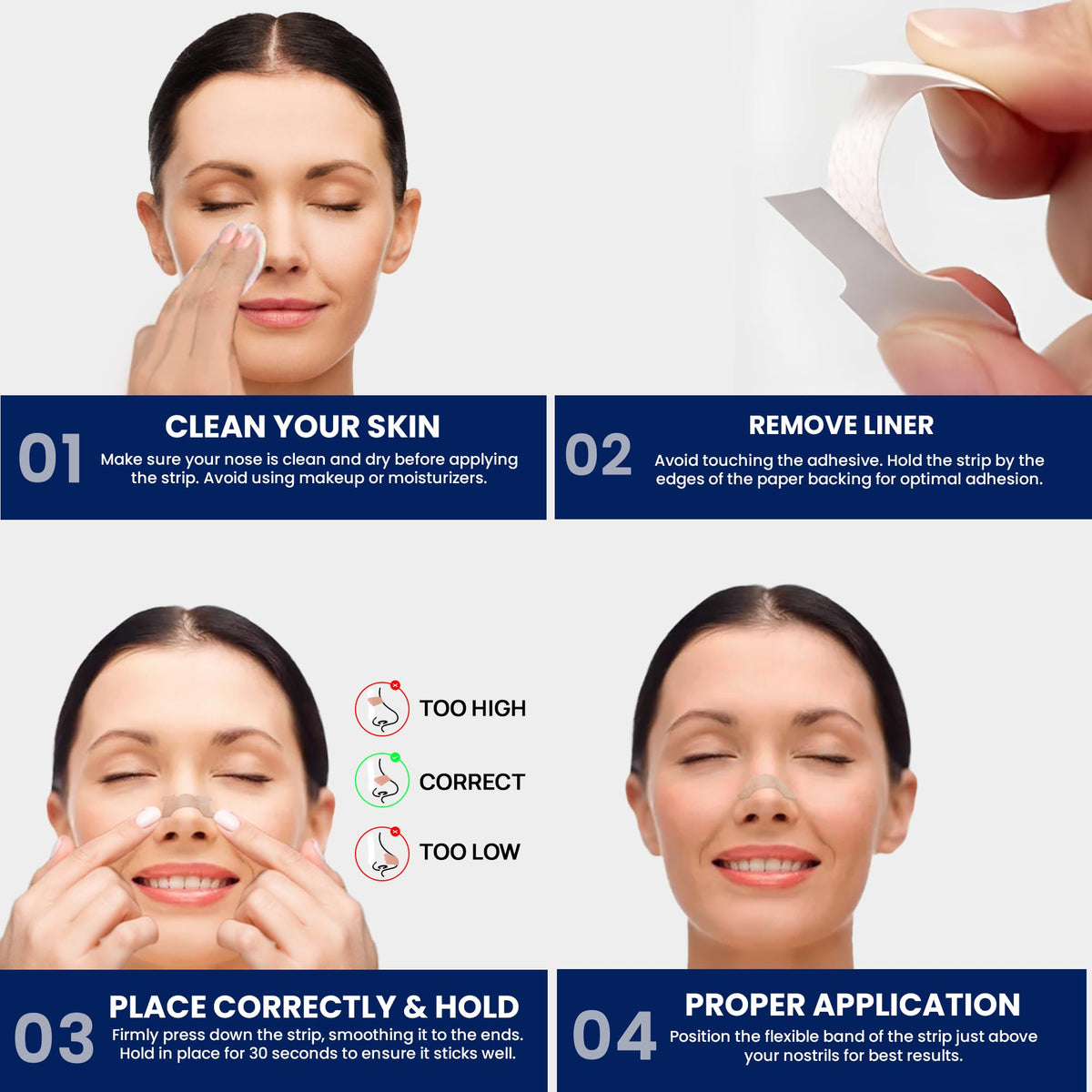 Enoble imported anti snoring devices clear strips for better sleep and night breathing