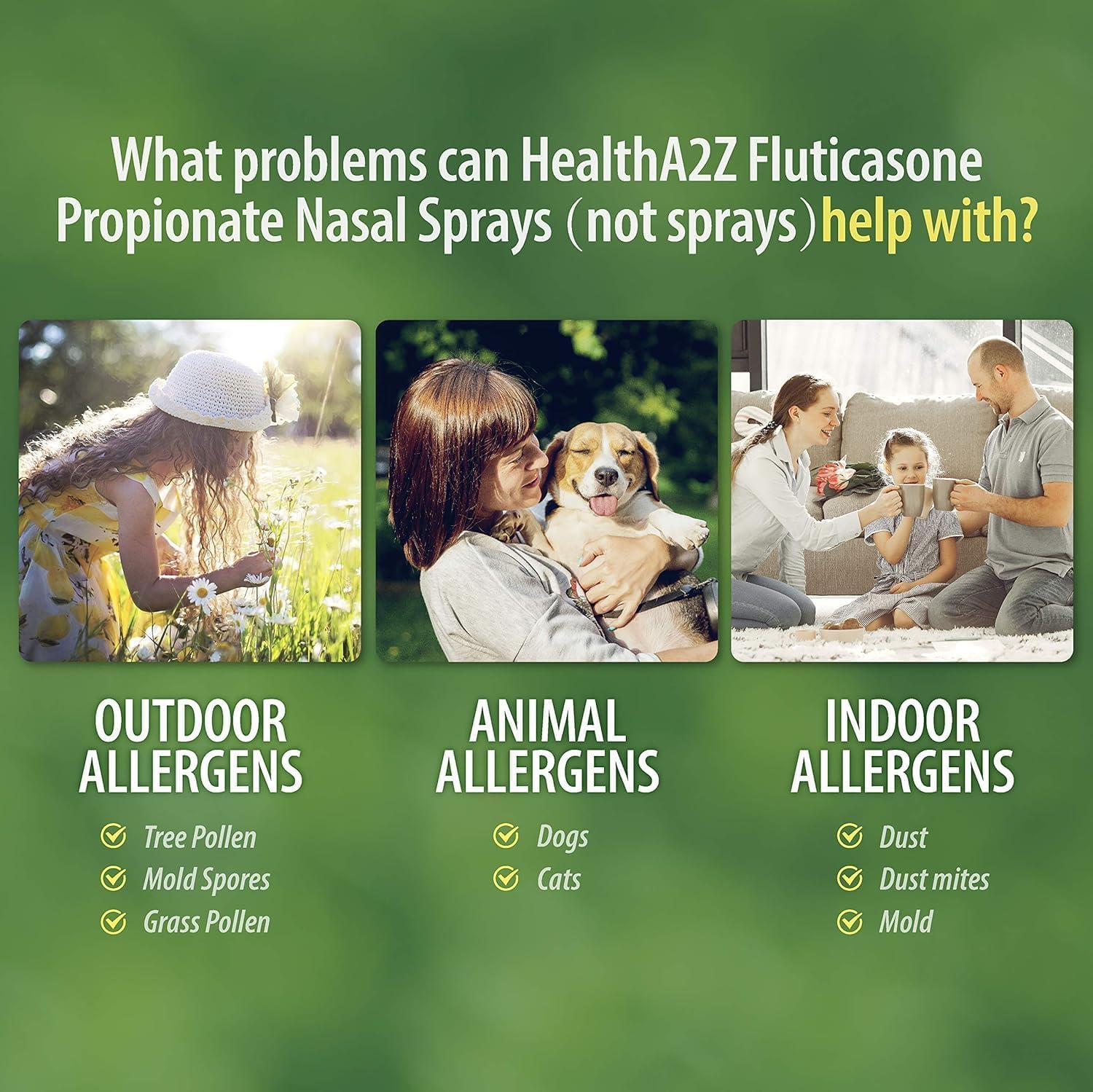 USA sourced fluticasone propionate allergy spray for indoor and outdoor allergens