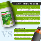 Timely allergy relief medicine showing security seal and expiration date view
