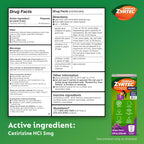 Close up of Childrens Zyrtec allergy relief syrup for seasonal hay fever management