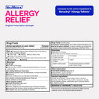 Close up of ValuMeds allergy pills packaging emphasizing safety seal and expiration placement.
