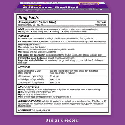HealthCareAisle prescription strength non drowsy allergy relief tablets expiration date check