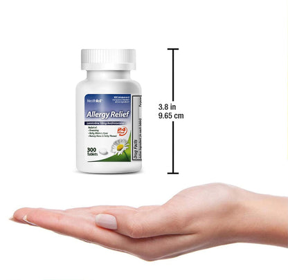 Full product packaging of HealthA2Z Loratadine antihistamine for runny nose and itchy eyes remedy.