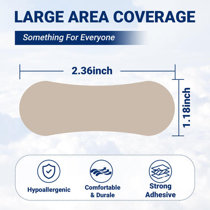 Close up look at the medical grade adhesive layer of the flexible breathing support patch.