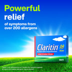 Claritin Loratadine 10mg Antihistamine 100 Tablets side panel showing drug facts and ingredients