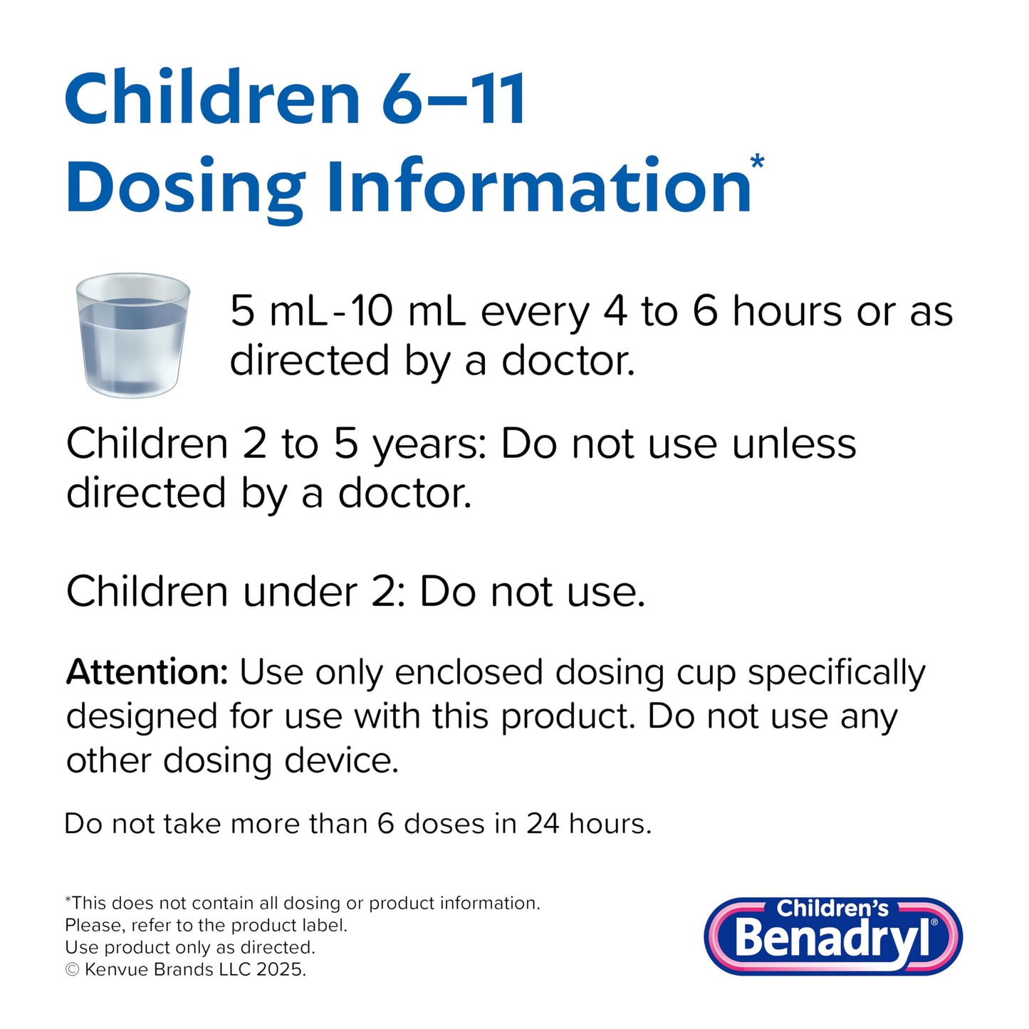 Benadryl children allergy relief diphenhydramine hcl 12.5 mg clean formula benefits