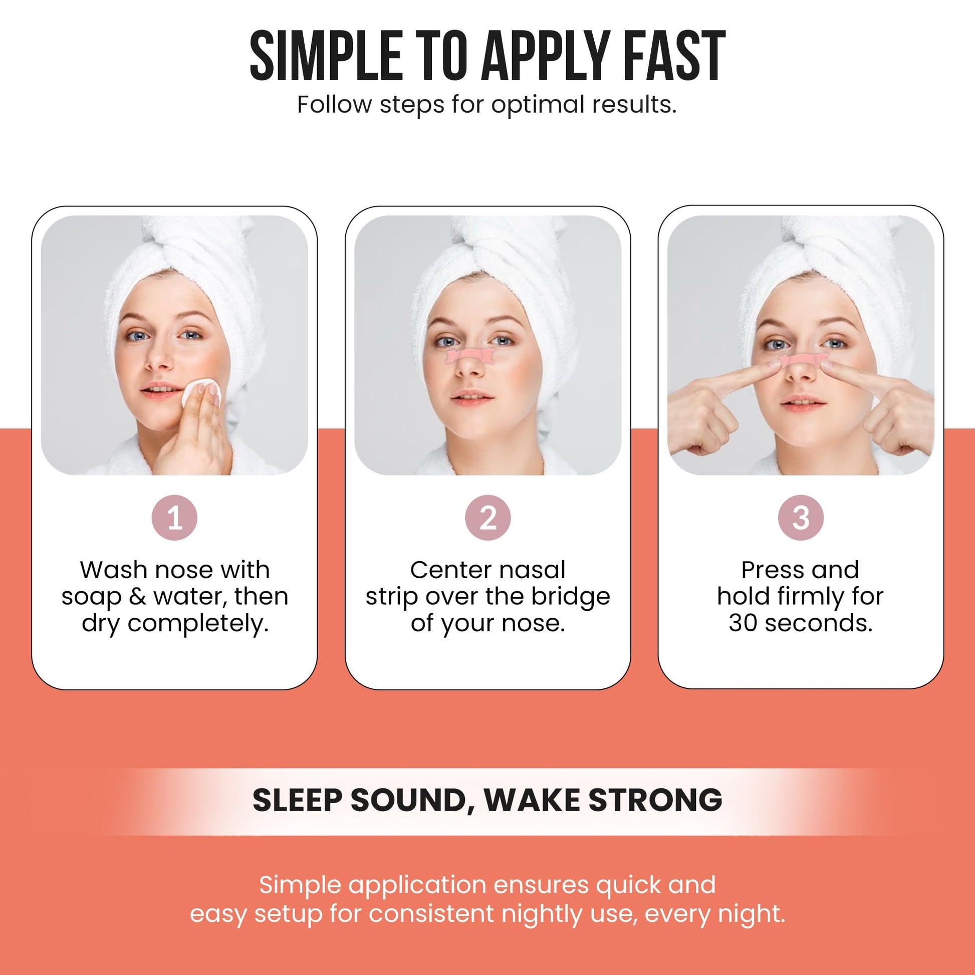 Comparison chart showing the smaller dimensions of the slumbr slim fit strip versus standard breathing patches.