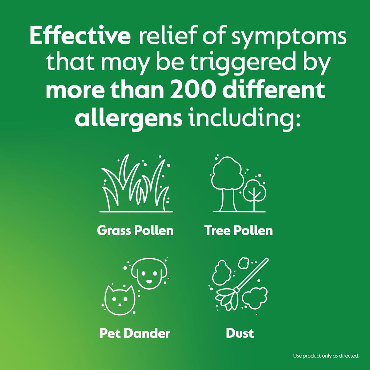 Back label of kids Zyrtec dye free chewable allergy tablets displaying drug facts and ingredients