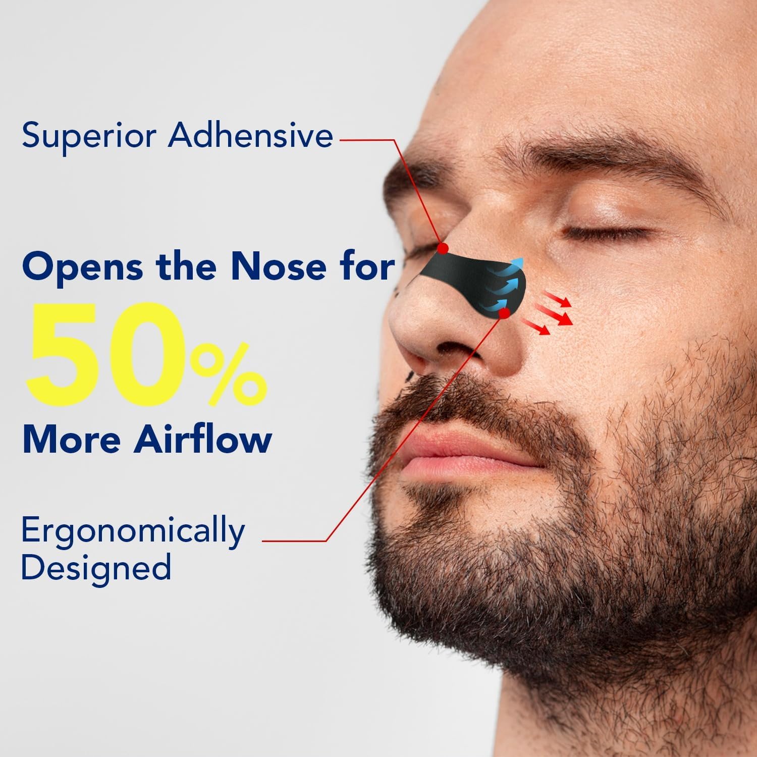 Premium black performance nasal strips for gym and athletic workout breathing