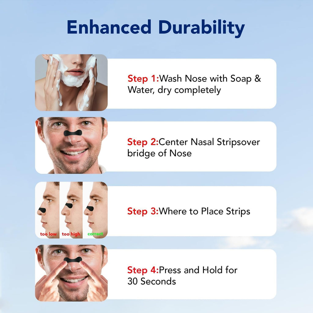 Close up view of the flexible structural bands of the extra strength nasal strip