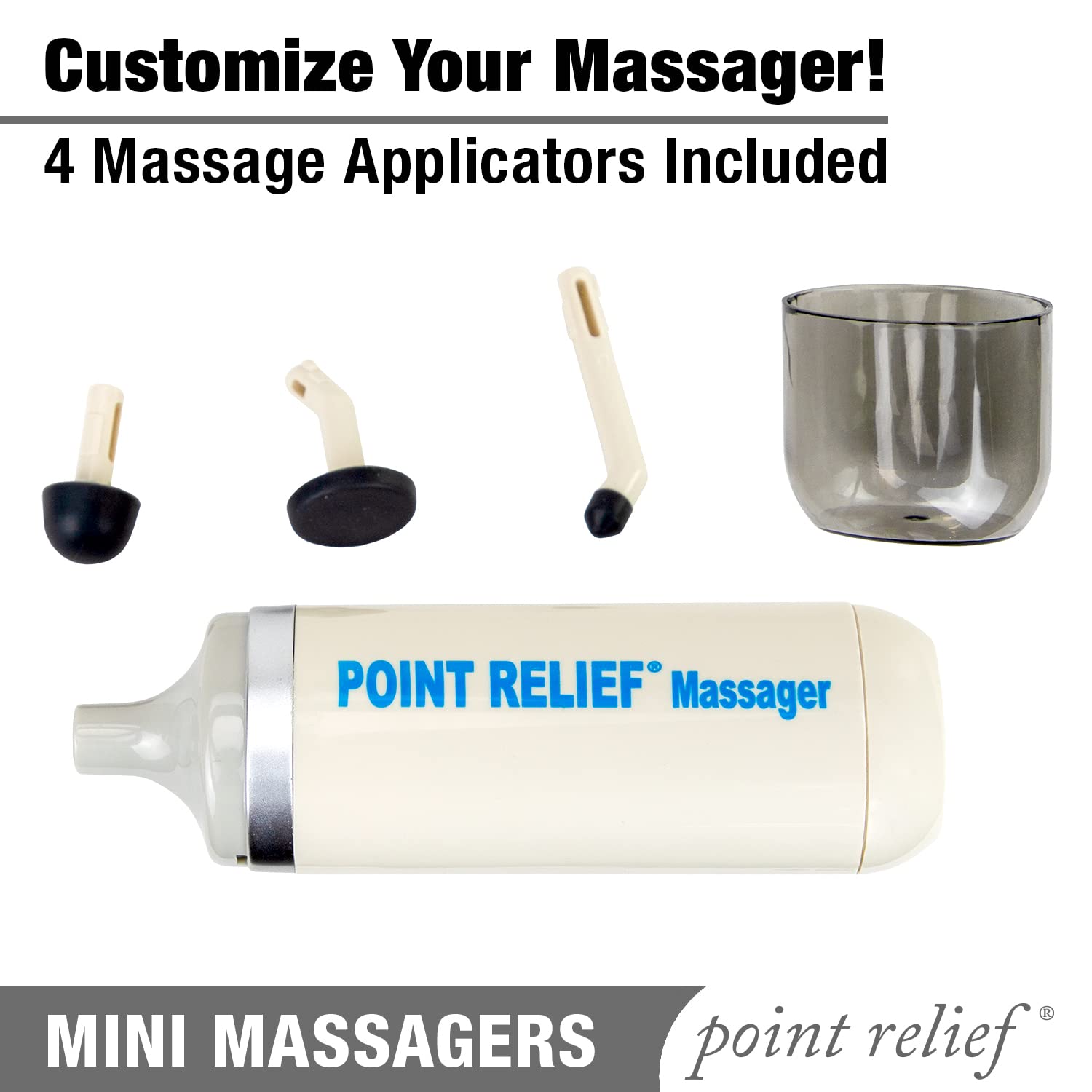 Close up of Point Relief massager head attachment