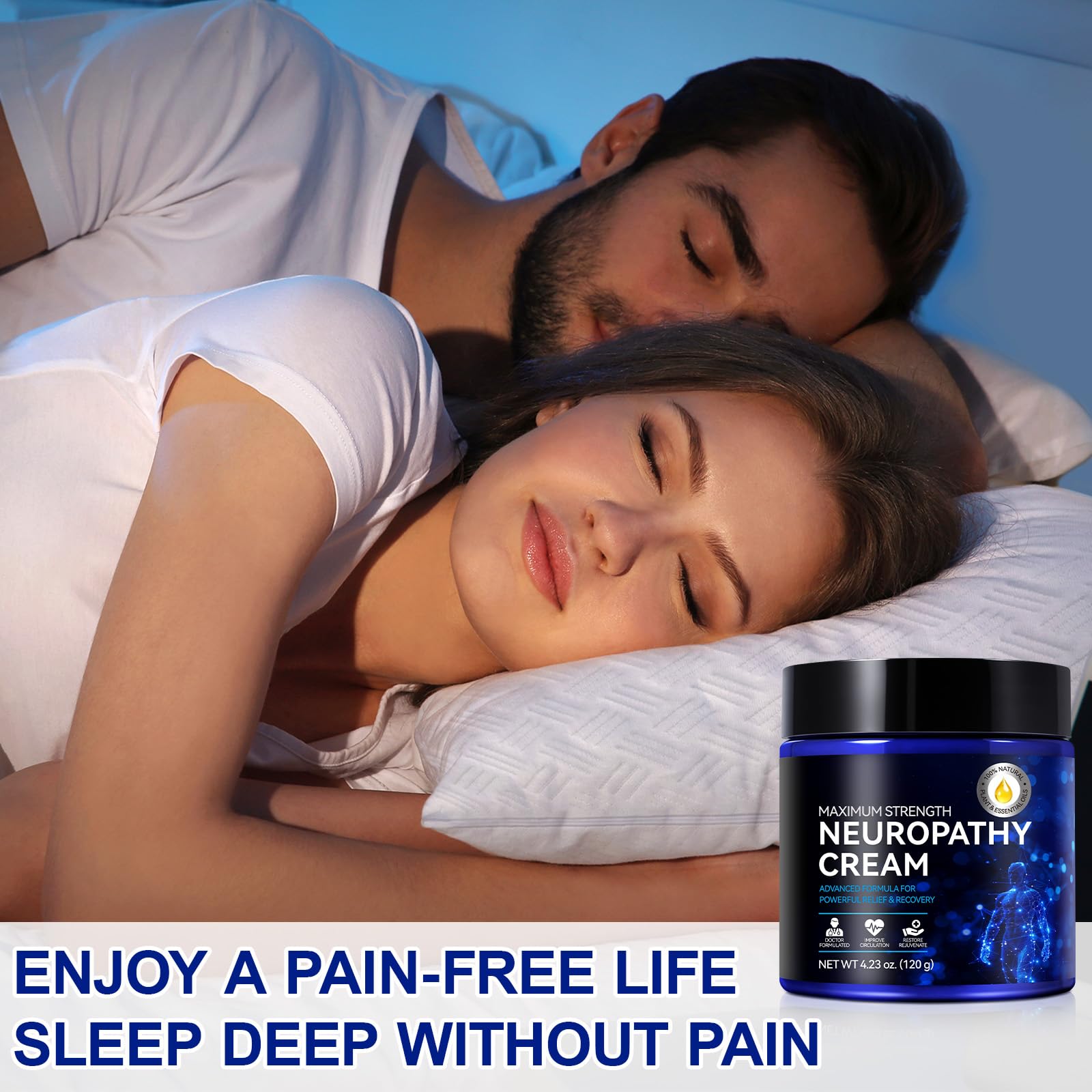 Application of Cfxyhnox neuropathy cream on hands