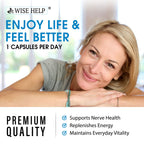 Capsule size and texture of Wisehelp nerve health supplement