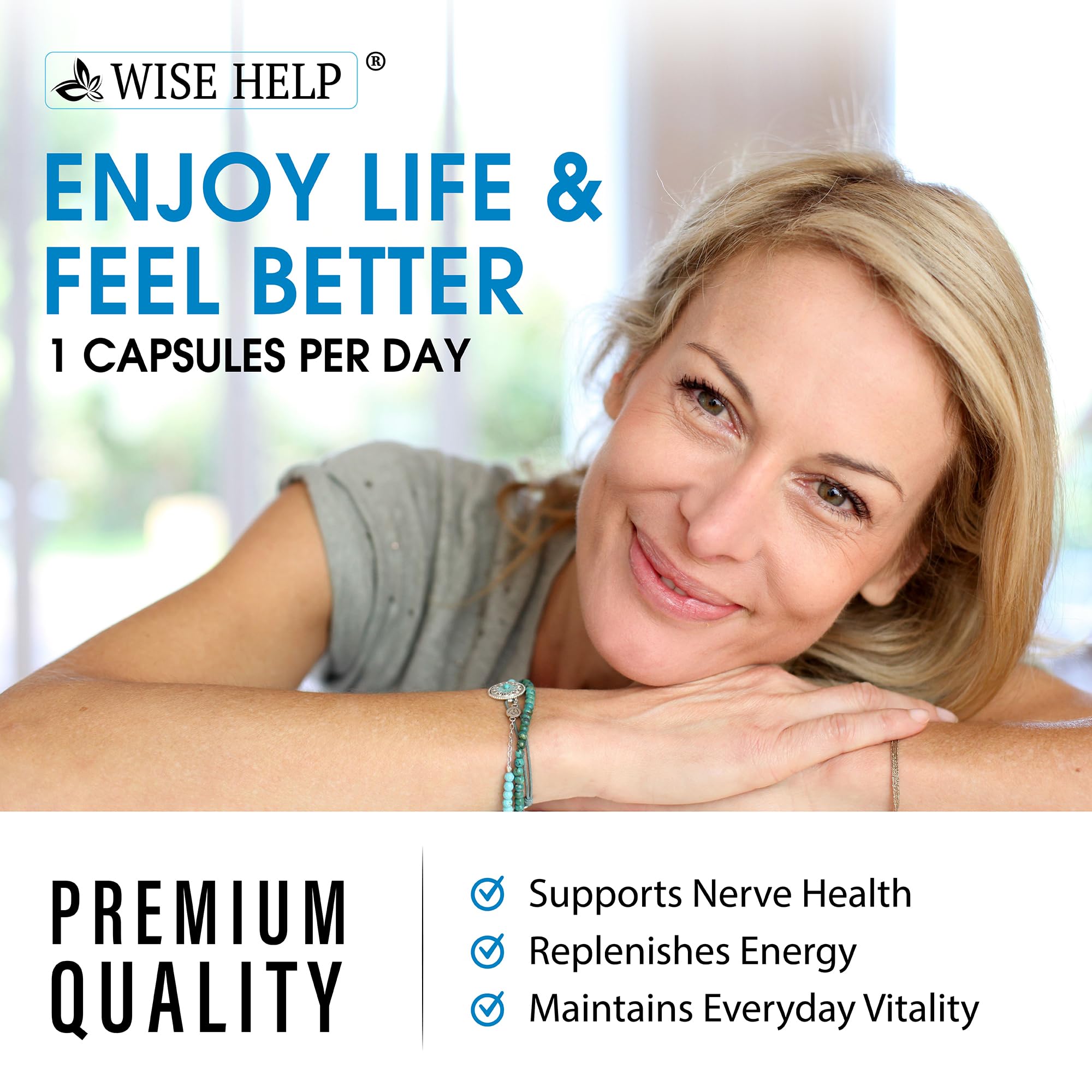 Capsule size and texture of Wisehelp nerve health supplement