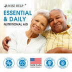 Side view of Wisehelp bottle highlighting nerve antioxidant benefits
