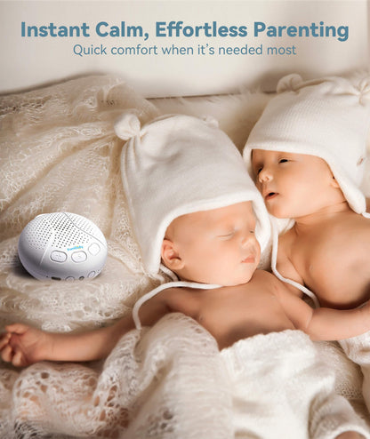 FamiBaby travel sleep device showing the protected USB recharging port and durable outer casing.