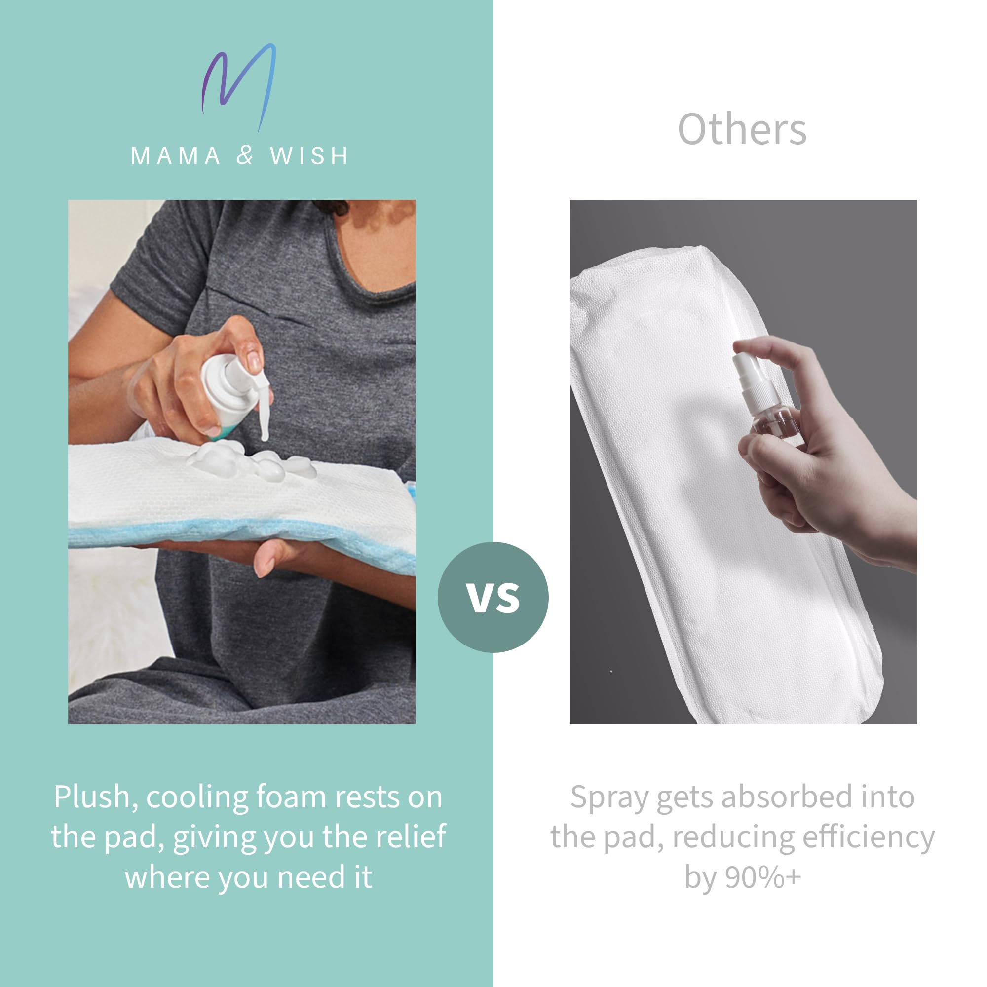 Mama and Wish witch hazel foam for postpartum care