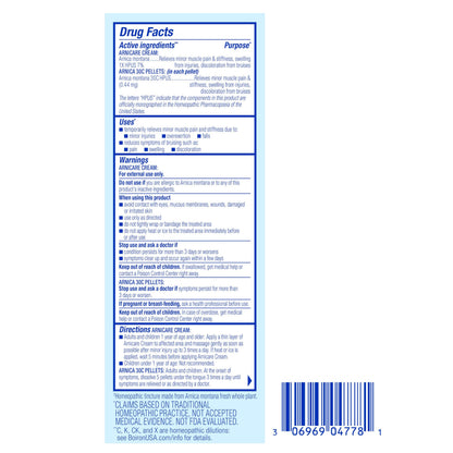 Boiron Arnica 30c pellet tube for oral pain relief