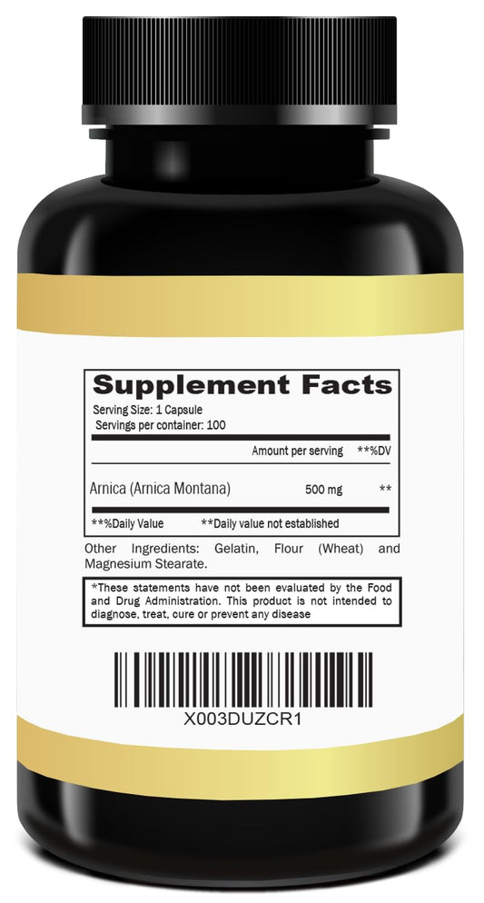Dra. Anna Arnica Montana supplement bottle label details