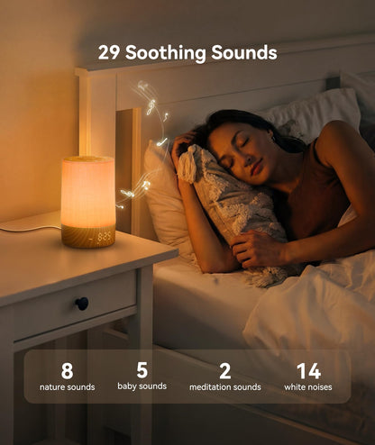 Top button layout and controls of Dreamegg sleep and wake clock