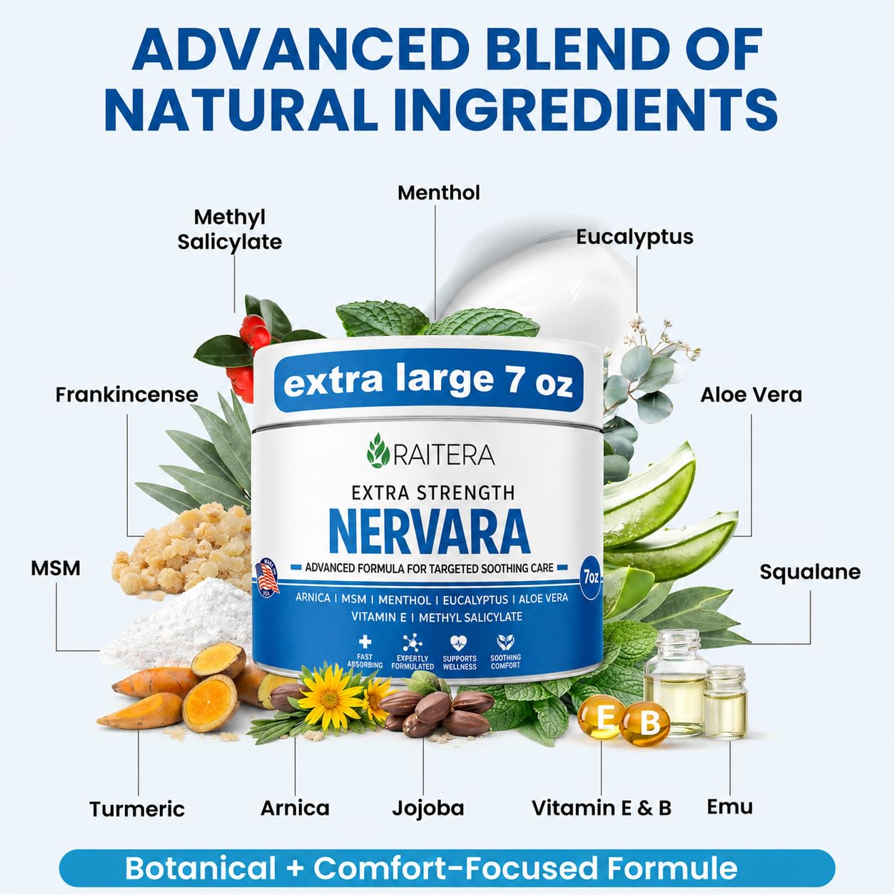 Application of Raitera Nervara cream on feet for nerve support