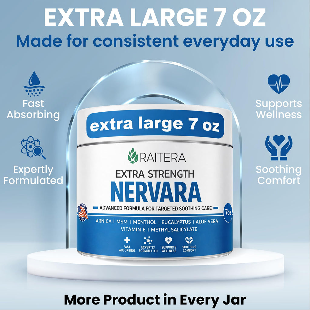 Lifestyle shot of Raitera Nervara comfort cream for daily wellness