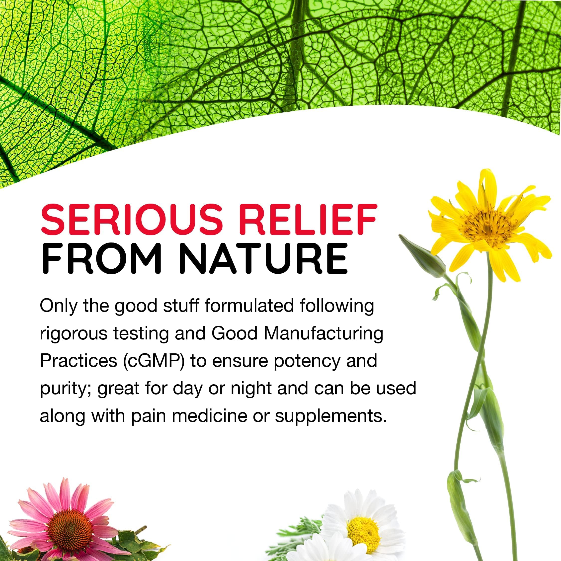 Side profile of MediNatura T-Relief Arnica gel 3 ounce tube