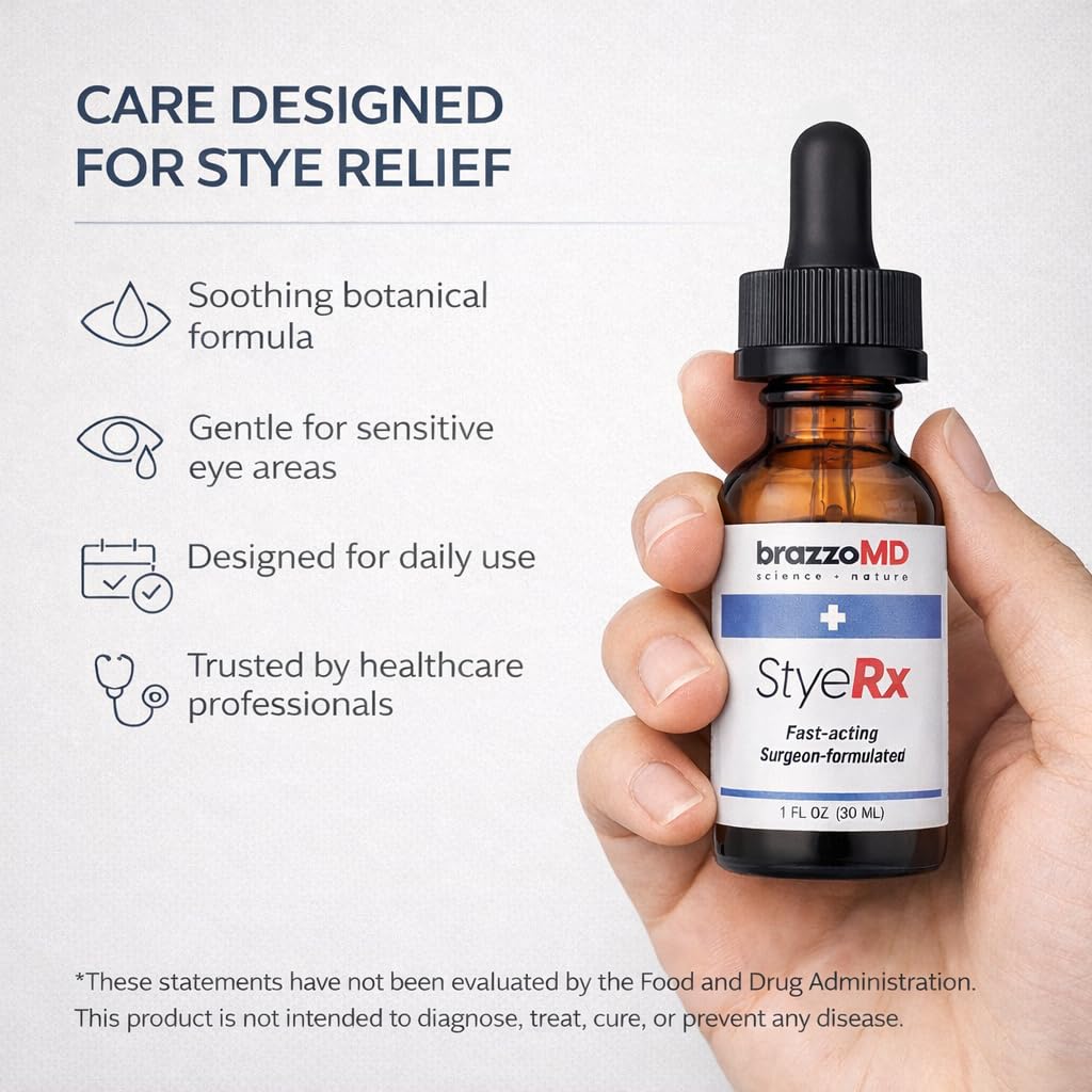 Brazmedics stye and chalazion treatment 1 fluid ounce bottle