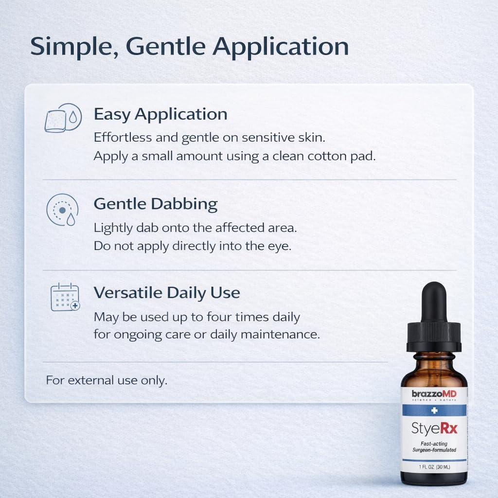 BrazzoMD Stye Relief packaging showing natural arnica and calendula ingredients