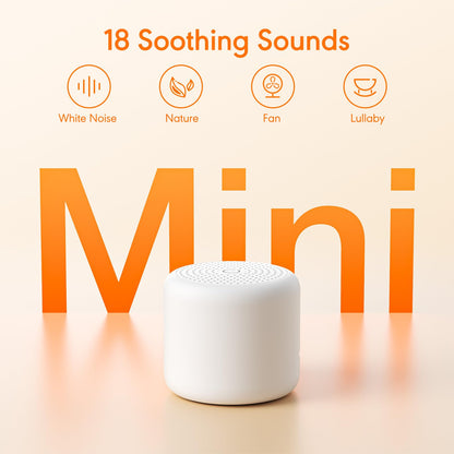 SMILEBOP mini travel sound machine showing compact dimensions