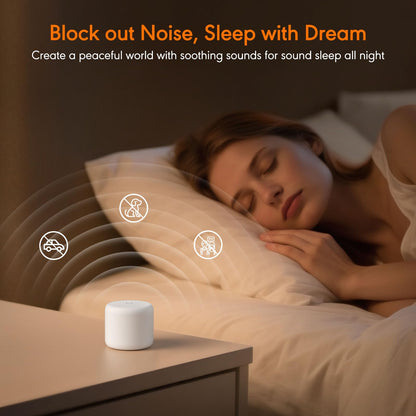 SMILEBOP white noise machine hanging from a stroller handle