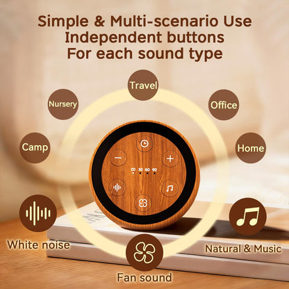 SoundMe rechargeable calming sound device detailing the micro USB charging port location