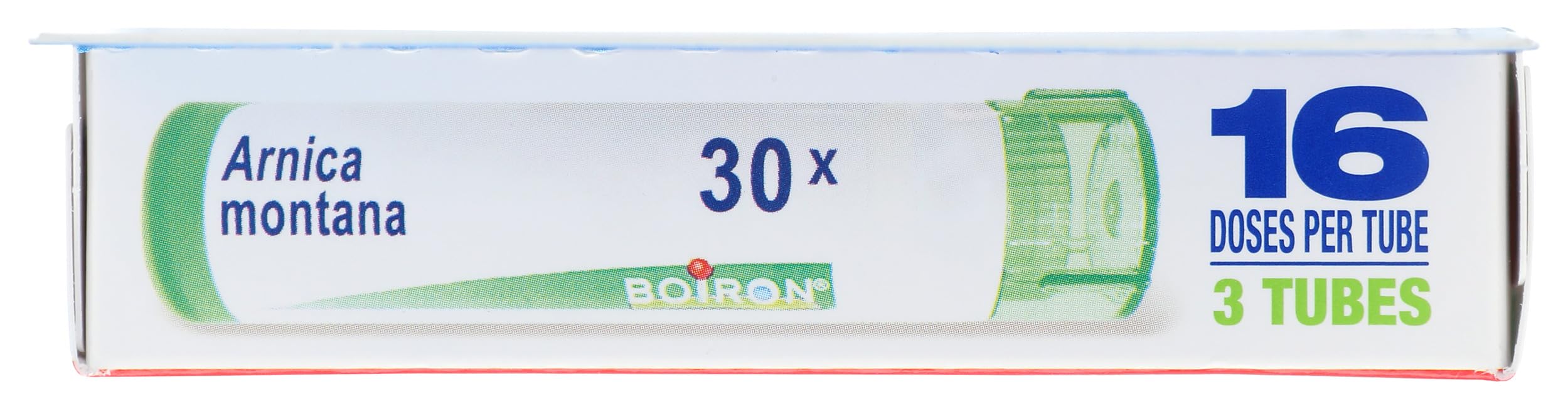 Educational graphic showing Boiron Arnica Montana usage for muscle pain.