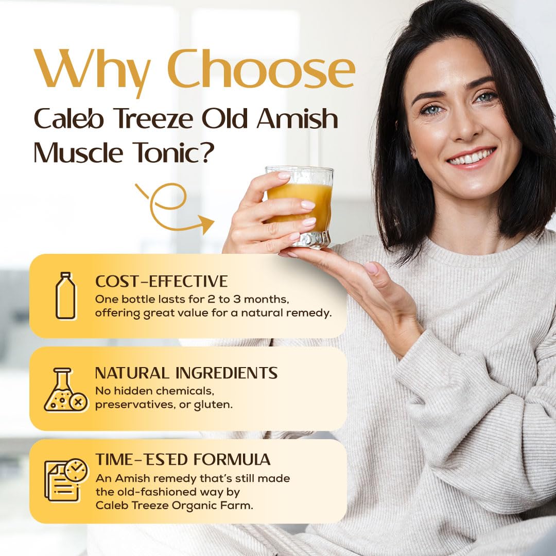 Organic ingredients used in Caleb Treeze Old Amish Muscle Tonic