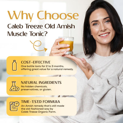 Organic ingredients used in Caleb Treeze Old Amish Muscle Tonic