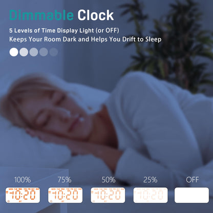 JALL multi color alarm clock glowing in a dark bedroom environment