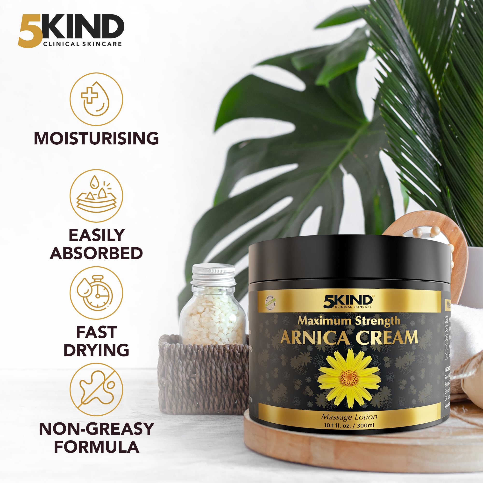 Topical arnica cream for swelling and muscle strains
