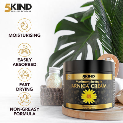 Topical arnica cream for swelling and muscle strains